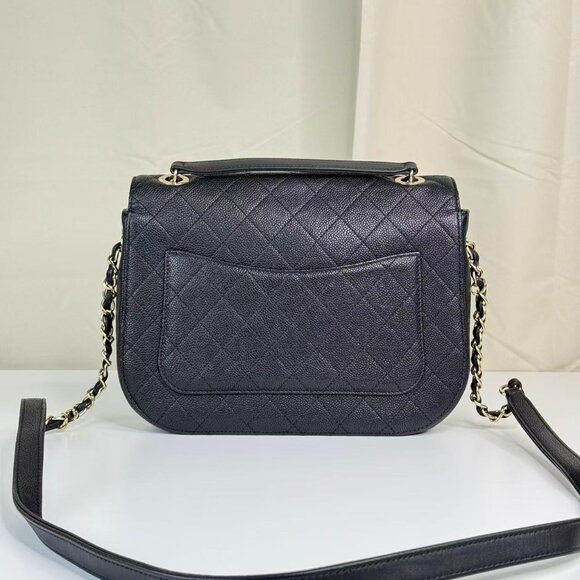 Chanel Black Caviar Leather Shoulder Bag Crossbody Crossbody - Picture 2 of 7